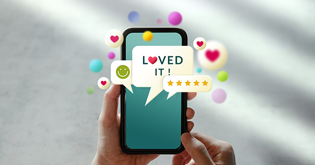 customer feedback on mobile device